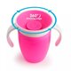 Cana de anternament cu manere Miracle 360, +6 luni, Pink, 207 ml, Munchkin 554290