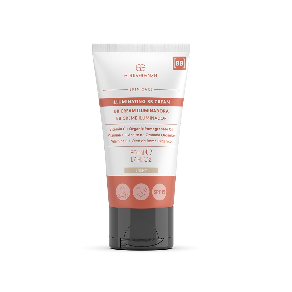 BB Cream iluminator cu vitamina C si SPF 15 Light, 50 ml, Equivalenza