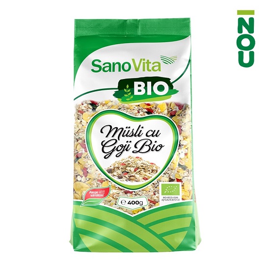 Musli cu Goji Bio, 400 gr, Sanovita