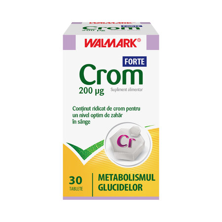 Crom Forte, 200 ug, 30 tablete, Walmark