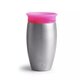 Cana de antrenament Miracle 360 Stainless Steel, +12 luni, Pink, 296 ml, Munchkin 554460