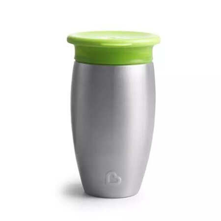 Cana de antrenament Miracle 360 Stainless Steel, +12 luni, Green, 296 ml, Munchkin 554465
