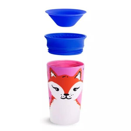 Cana de antrenament Miracle 360 Wildlove, +12 luni, Red Fox, 266 ml, Munchkin 554501