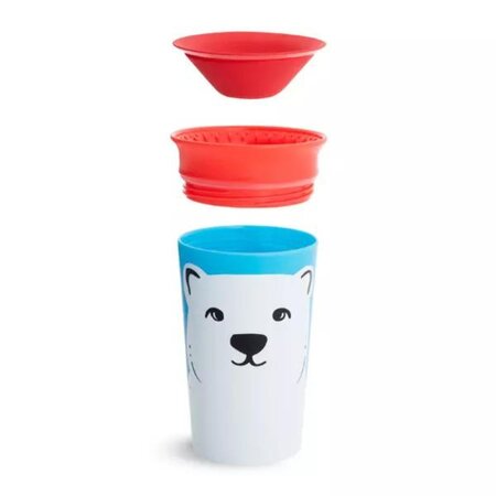 Cana de antrenament Miracle 360 Wildlove, +12 luni, Polar Bear, 266 ml, Munchkin 554509