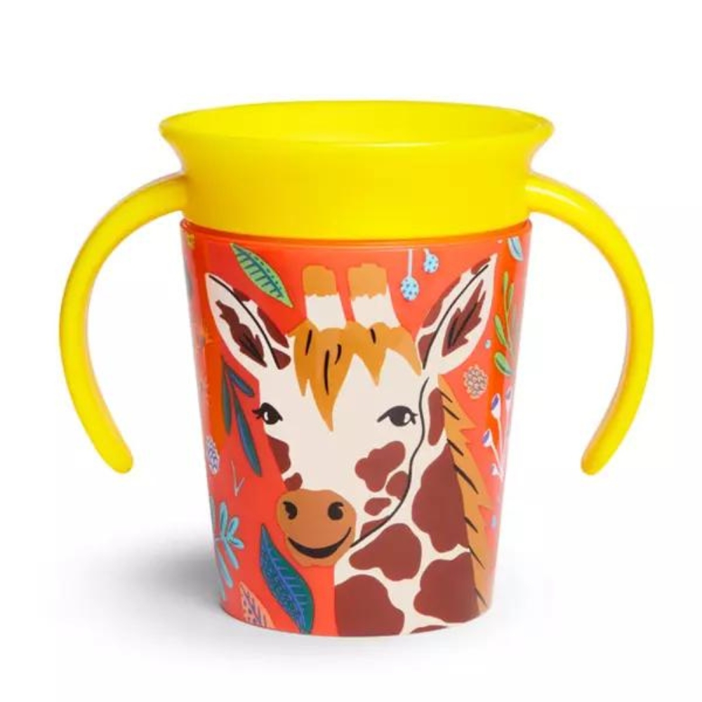 Cana de atrenament cu manere Miracle 360 Wildlove, +6 luni, Giraffe