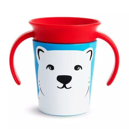 Cana de atrenament cu manere Miracle 360 Wildlove, +6 luni, Polar Bear