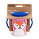 Cana de atrenament cu manere Miracle 360 Wildlove, +6 luni, Red Fox, 177 ml, Munchkin 554584
