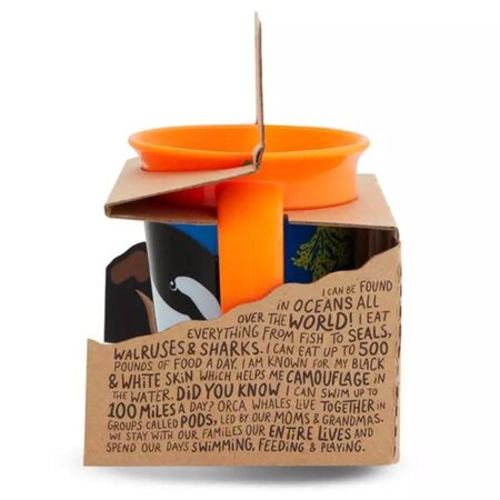 Cana de atrenament cu manere Miracle 360 Wildlove, +6 luni, Orca Whale, 177 ml, Munchkin 554600