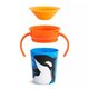 Cana de atrenament cu manere Miracle 360 Wildlove, +6 luni, Orca Whale, 177 ml, Munchkin 554604