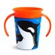 Cana de atrenament cu manere Miracle 360 Wildlove, +6 luni, Orca Whale, 177 ml, Munchkin 554601