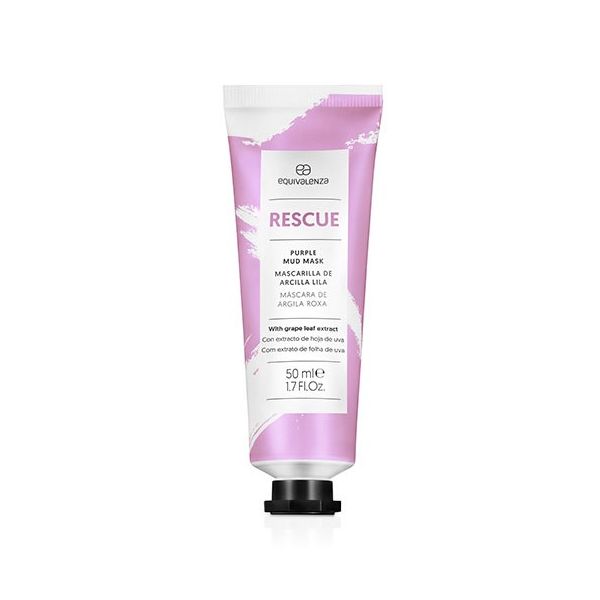 Masca de fata cu argila si extract din frunze de struguri Rescue Purple, 50 ml, Equivalenza