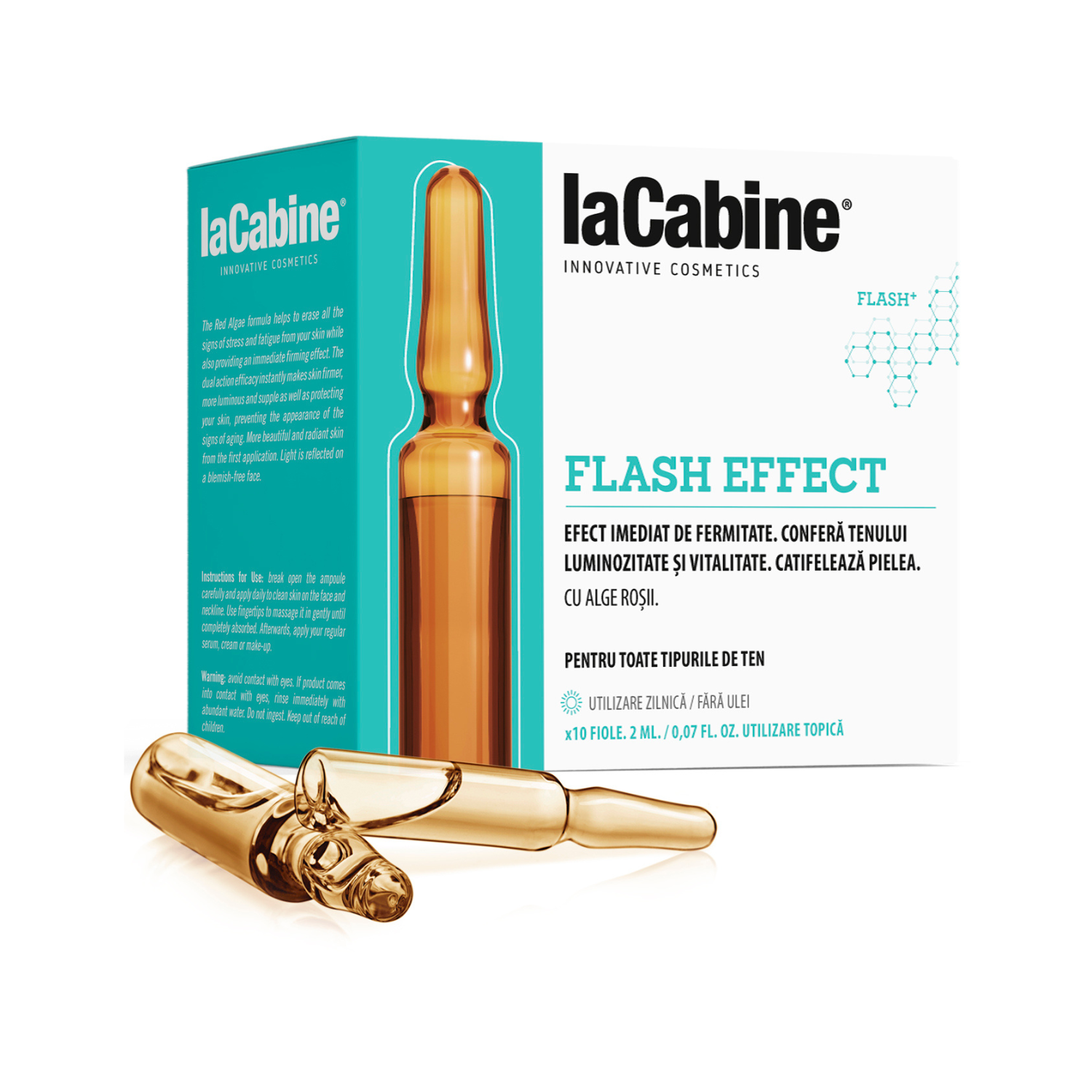 Fiole Flash Efect, 10 fiole x 2 ml, La Cabine