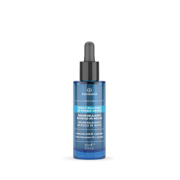 Serum bifazic de noapte pentru fata cu acid hialuronic Relaxing, 30 ml, Equivalenza