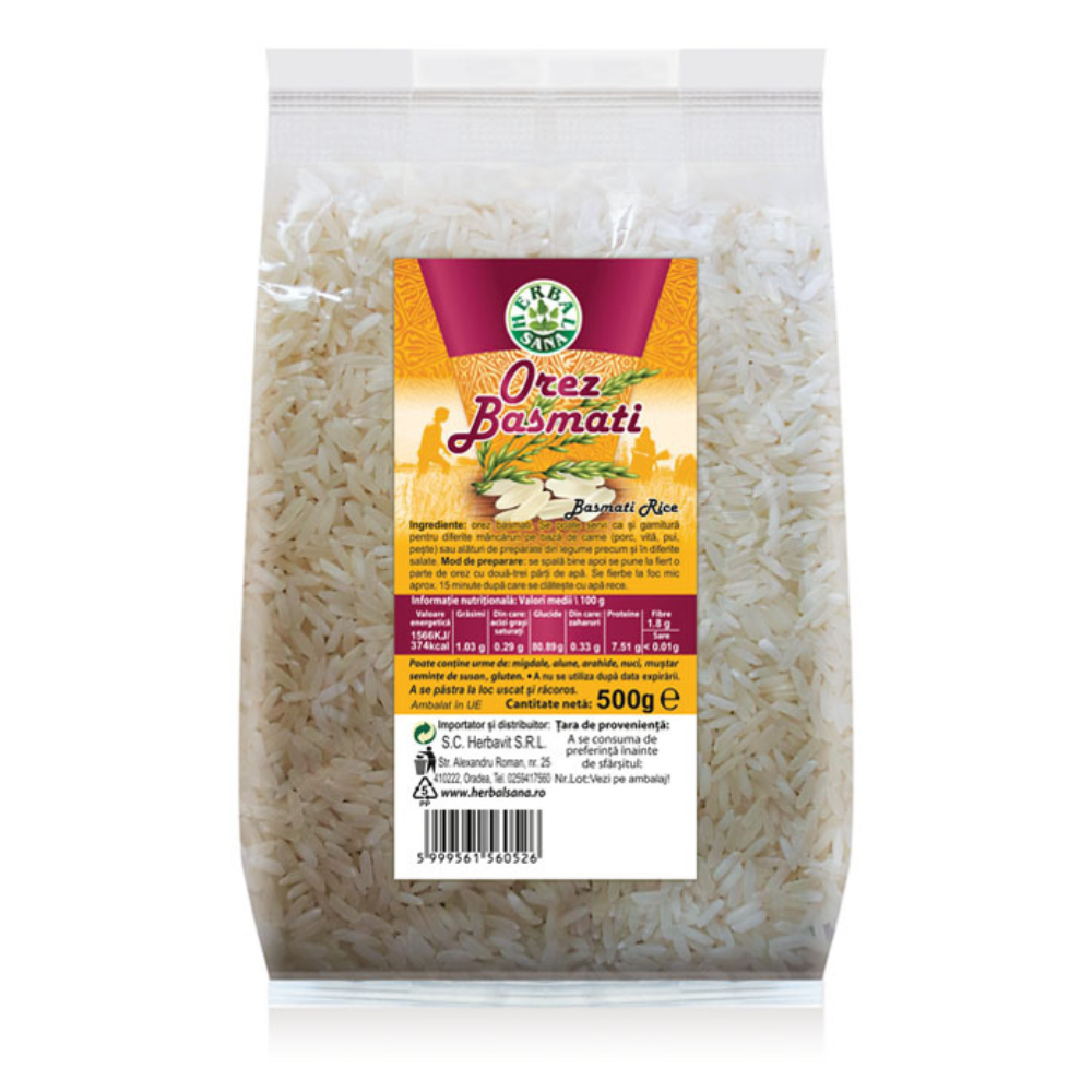 Orez Basmati, 500 g, Herbal Sana