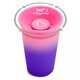 Cana de antrenament Miracle 360 Colour Change, +12 luni, Pink, 266 ml, Munchkin 554761