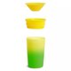 Cana de antrenament Miracle 360 Colour Change, +12 luni, Yellow, 266 ml, Munchkin 554770