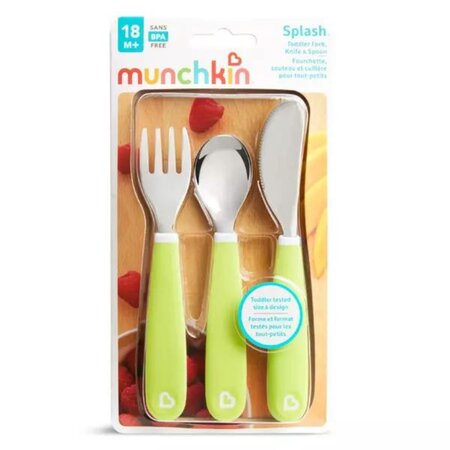 Set 3 tacamuri pentru copii Splash, +18 luni, Light Green, Munchkin 554794