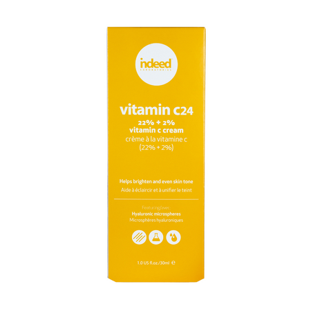 Crema pentru fata cu 22% Vitamina C + 2% Acid Hialuronic Vitamin C24, 30 ml, Indeed Labs 554804