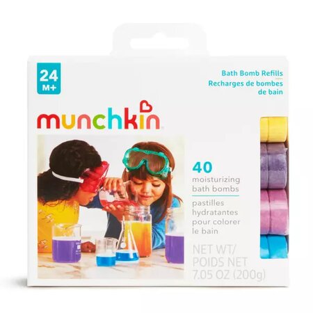 Set 40 tablete colorate pentru baie Colour Buddies, +24 luni, Munchkin 554994
