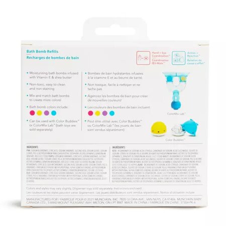 Set 40 tablete colorate pentru baie Colour Buddies, +24 luni, Munchkin 554992