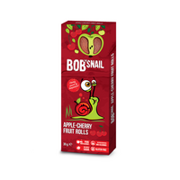 Rulou natural din mere si cirese, 30 g, Bob Snail
