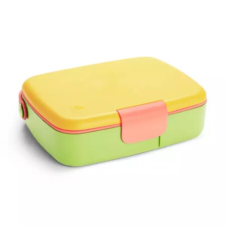 Cutie pentru pranz cu ustensile din inox Bento Lunch, +18 luni, Yellow