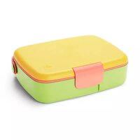 Cutie pentru pranz cu ustensile din inox Bento Lunch, +18 luni, +18 luni, Yellow, Munchkin