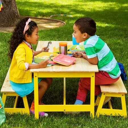 Cutie pentru pranz cu ustensile din inox Bento Lunch, +18 luni, Green, Munchkin 555080