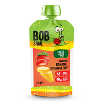 Smoothie natural din banane si capsuni, 120 g, Bob Snail