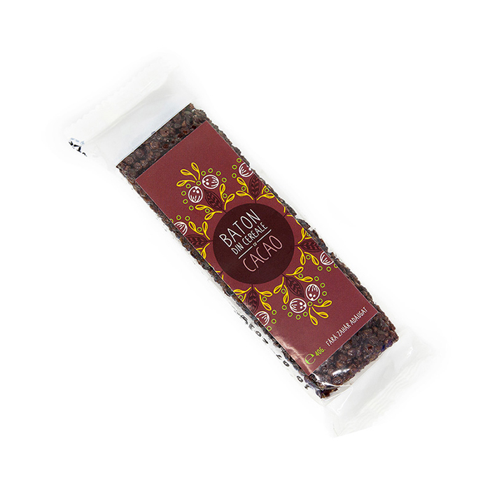 Baton din cereale si cacao, 40 g, Sweeteria