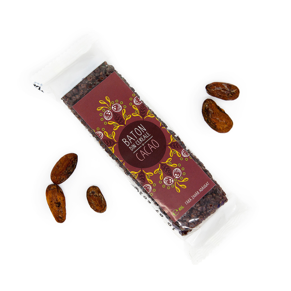 Baton din cereale si cacao, 40 g, Sweeteria