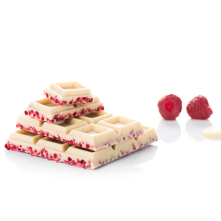 Ciocolata alba cu zmeura, 100 g, Sweeteria 676850