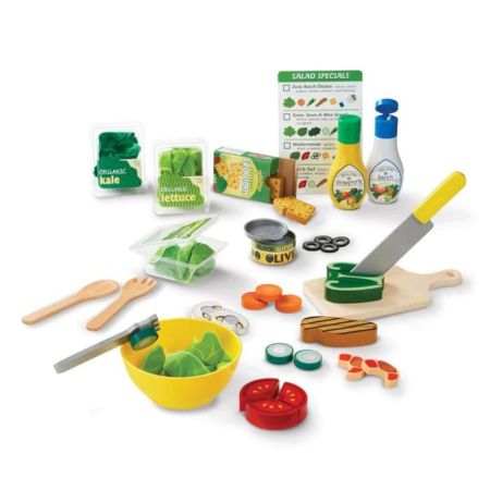 Set de joaca din lemn Salate Delicioase, + 3 ani, Melissa&Doug 601523