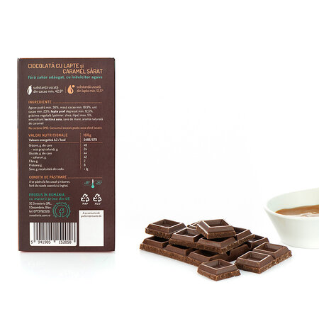 Ciocolata cu lapte si caramel sarat, 100 g, Sweeteria 676871