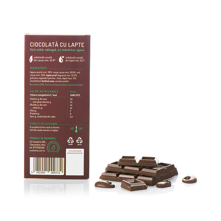 Ciocolata cu lapte, 100 gr, Sweeteria 676866