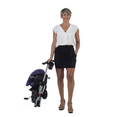 Tricicleta ultrapliabila pentru copii Nova Rubber, Albastru Inchis, Qplay 555254