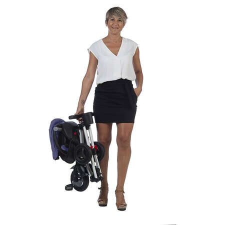 Tricicleta ultrapliabila pentru copii Nova Rubber, Albastru Inchis, Qplay 555255