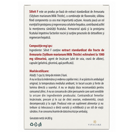 Silivit F, 90 capsule, Vitacare 793568