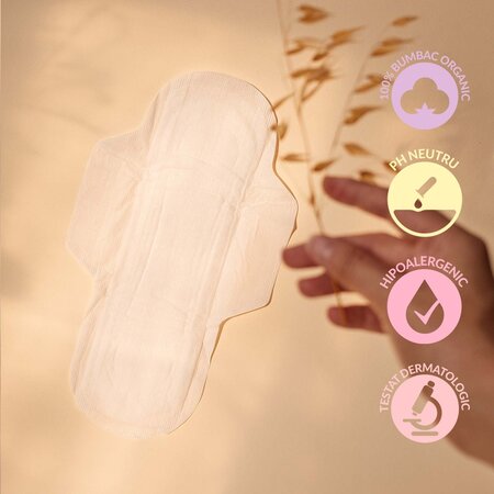Absorbante din bumbac organic, Super, 10 bucati, Enroush 555444
