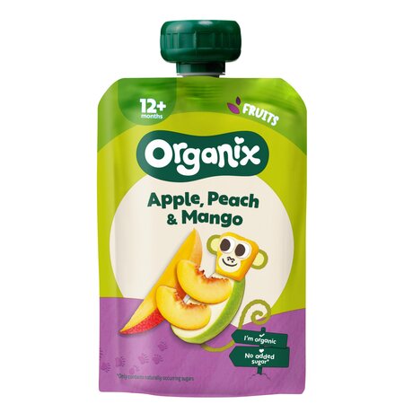 Piure Bio de mar, piersica si mango, +12 luni, 100 g, Organix