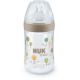 Biberon cu tetina din silicon Nature, marimea M, 260 ml, Crem, Nuk 555503