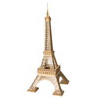 Puzzle 3D din lemn Turnul Eiffel Rolife, 14 ani+, 121 piese, Robotime