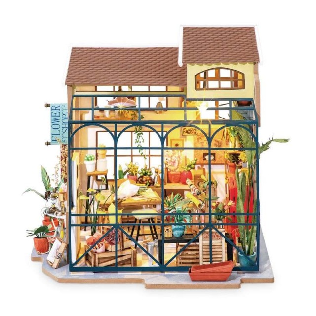 Puzzle 3D Floraria Emily DIY Rolife, 258 piese, Robotime