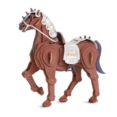 Puzzle 3D din lemn Cal de lupta Rowood