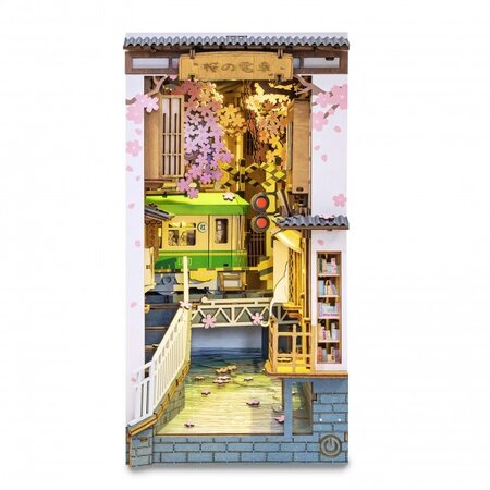 Puzzle 3D Cotor de carte Diy Sakura Densya Rolife