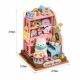 Puzzle din lemn 3D Casuta copilariei, 14 ani+, 68 piese, Robotime 588506