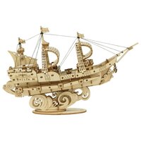 Puzzle 3D din lemn Barca de Nevigat, 118 piese, Robotime