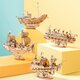 Puzzle 3D din lemn Barca de Nevigat, 118 piese, Robotime 556048