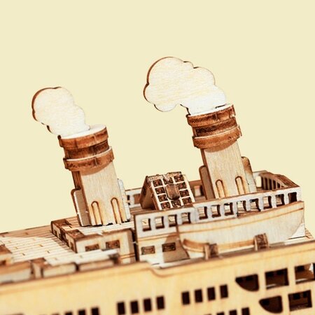Puzzle 3D din lemn Nava de Croaziera, 145 piese, Robotime 556055