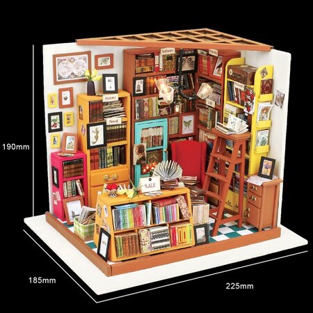 Puzzle 3D minicasuta de papusi Biroul lui Sam, 221 piese, Robotime 556077